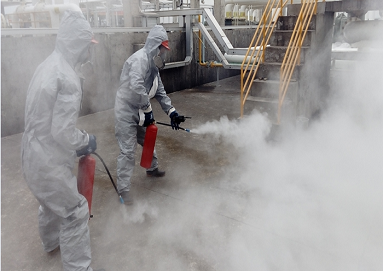 興盛油庫舉行消防演練，提高應急能力